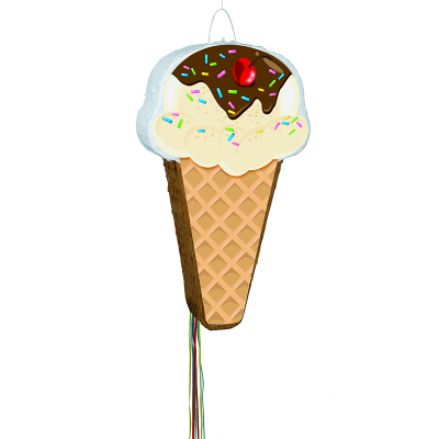 Pinata Ice Cream Cone Pull String