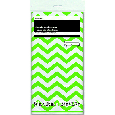 Chevron Tablecover Lime Green