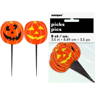 Pumpkin Head Picks 8PK