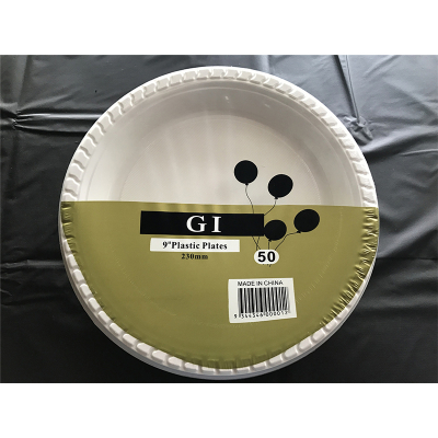 23cm Plates White 50PK