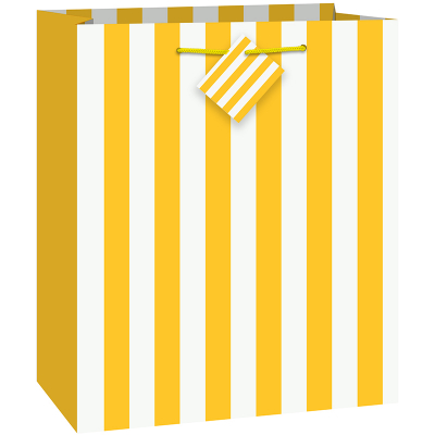 Stripes Yellow Gift Bag