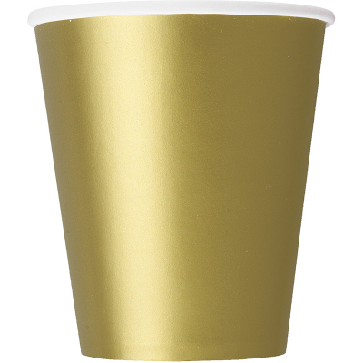 Paper Cups - Gold 8PK