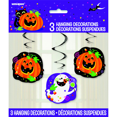 Pumpkin Pals Hanging Swirl 3PK