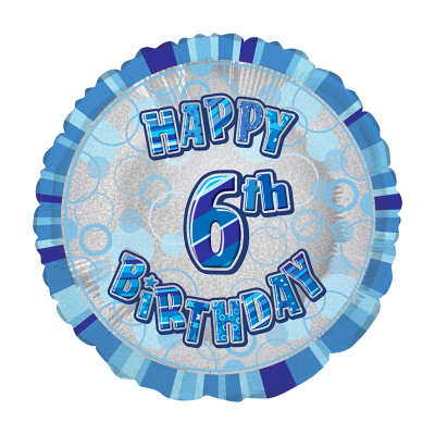 45cm Glitz Blue Foil Balloon 6