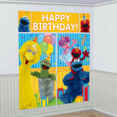 Sesame Street Scene Setter Wall Decorations Kit 5PK