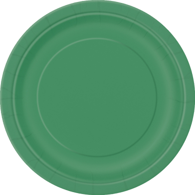 Paper Around Plates 23cm - Dark Green 8PK