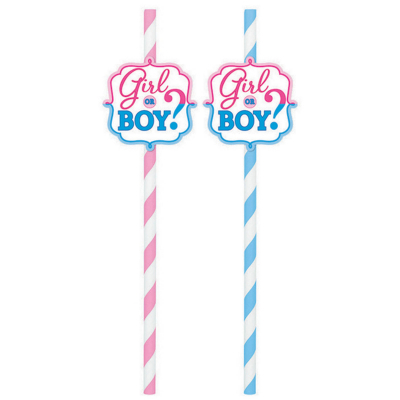 Girl or Boy? Straws - Paper