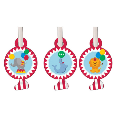 Circus Time Blowouts With Medallions 8PK