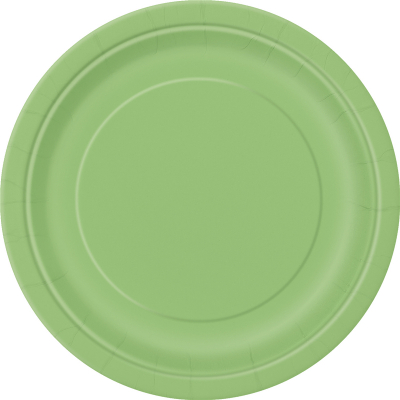 Paper Around Plates 23cm - Lime Green 8PK