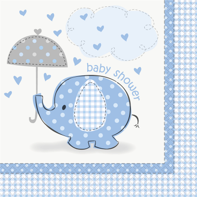 Umbrellaphants Blue Lunch Napkins 16PK