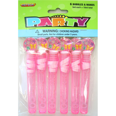 Bubbles & Wands Pink 6PK