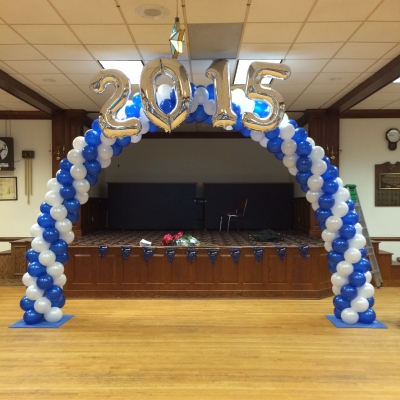 Continuous Curve Balloon Arch ( with Number or Letter Foil Balloon )