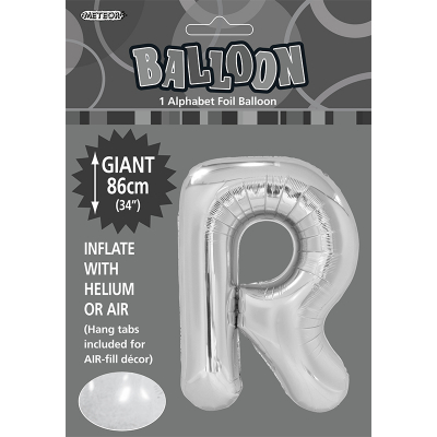 86cm 34 Inch Gaint Alphabet Foil Balloon Silver R