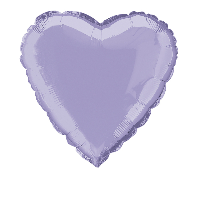 Heart 45cm Foil Balloon Lavender