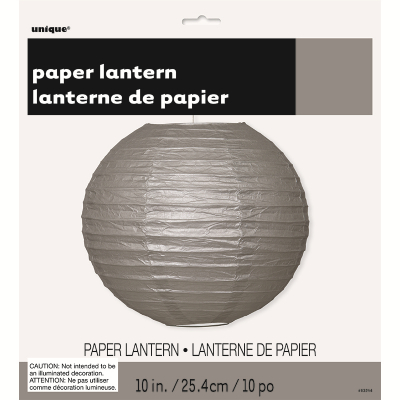 Round Lantern 25cm Silver