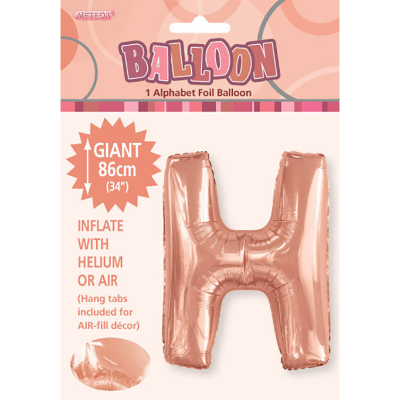 86cm 34 Inch Gaint Alphabet Letter Foil Balloon Rose Gold H