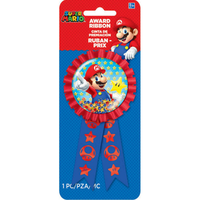 Super Mario Brothers Confetti Award Ribbon