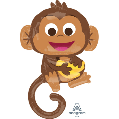 SuperShape Happy Monkey Foil Balloon