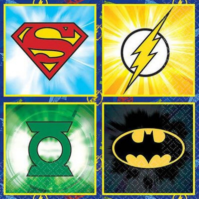 Justice League Beverage Napkins 16PK