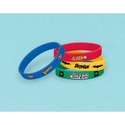 Justice League Rubber Bracelets 6PK