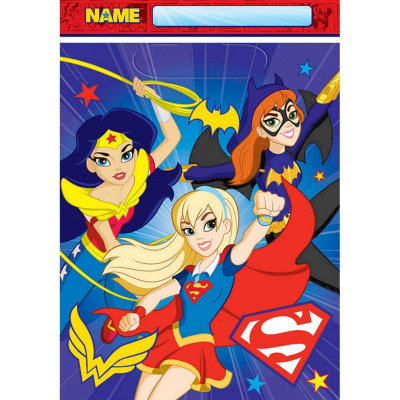 DC Superhero Girls Folded Loot Bag 8PK