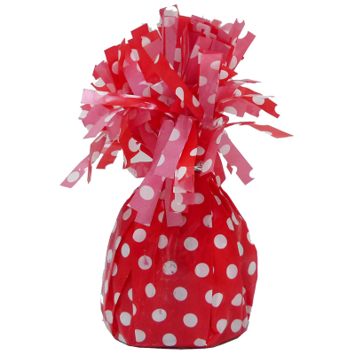 Polka Dots Balloon Weight Ruby Red