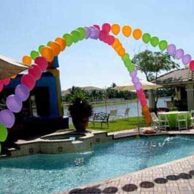 Large String of Pearls Helium Balloon Arch