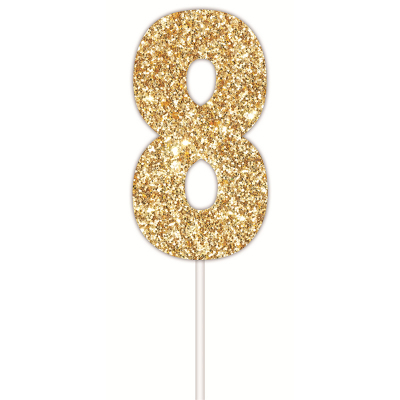 Golden Glitter Cake Topper 8