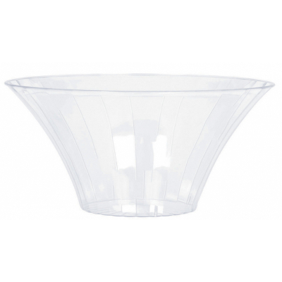 Flared Bowl Plastic Clear Medium 23cm