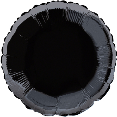 Round 45cm Foil Balloon Black
