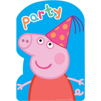 Peppa Pig Postcard Invitations 8PK