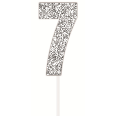 Silver Glitter Cake Topper 7