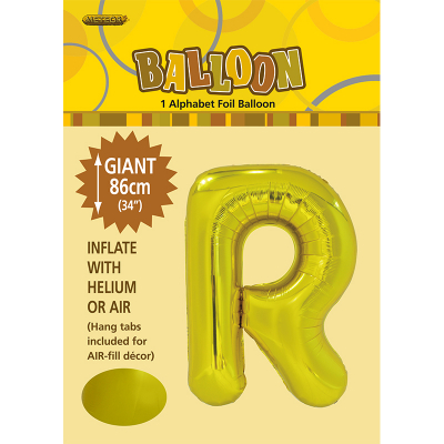 86cm 34 Inch Gaint Alphabet Foil Balloon Gold R