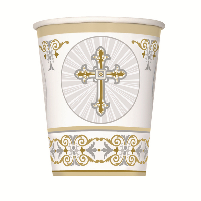 Cross Gold Silver 266ml Cups 8PK