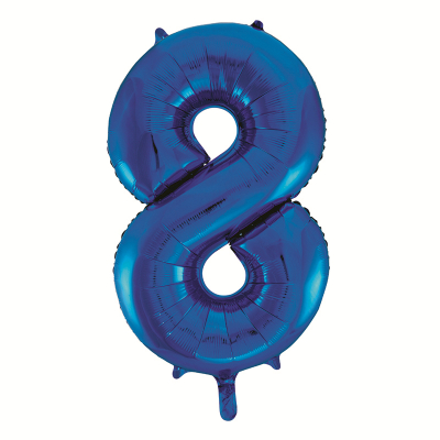 86cm 34 Inch Gaint Numeral Foil Balloon Royal Blue 8