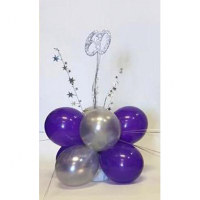 Table Spangle Air Filled Plain Colour Balloon with Number