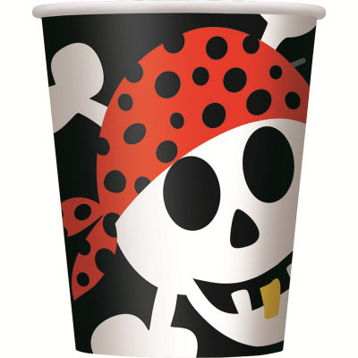 Pirate Fun Paper Cups 8PK