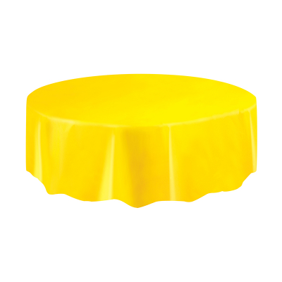 Round Plastic Tablecover Yellow