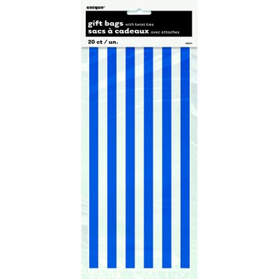 Stripes Royal Blue Cello Bag 20PK