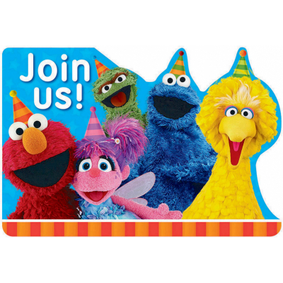 Sesame Street Postcard Invitations 8PK