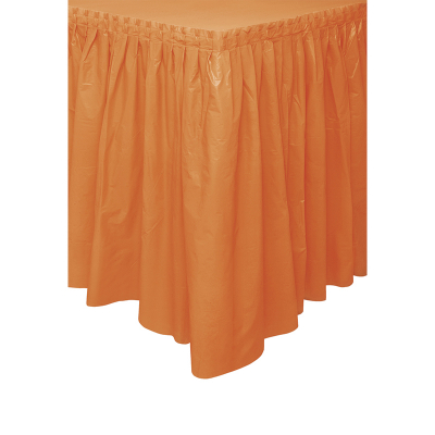 Plastic Tableskirt Orange