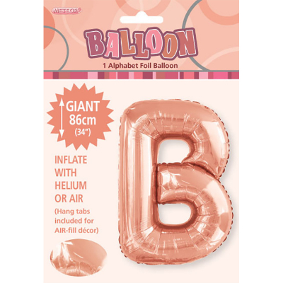 86cm 34 Inch Gaint Alphabet Letter Foil Balloon Rose Gold B