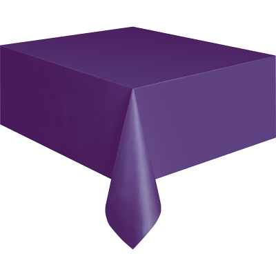 Rectangle Plastic Tablecover Deep Purple