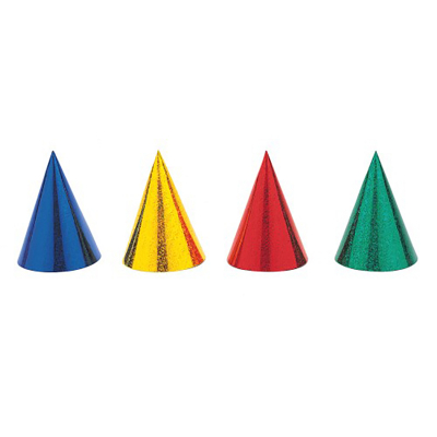 Party Hats Prismatic Multi Colour 8PK