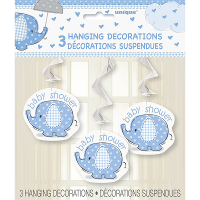 Umbrellaphants Blue Swirl Decoration 3PK