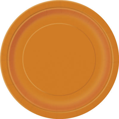 Paper Around Plates 23cm - Orange 8PK