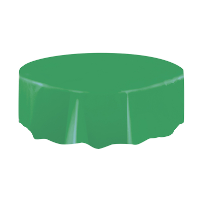 Round Plastic Tablecover Dark Green