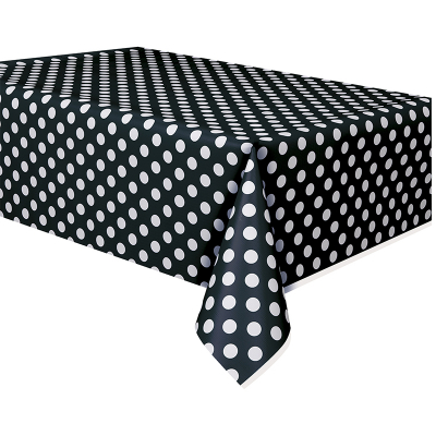 Polka Dots Tablecover Midnight Black