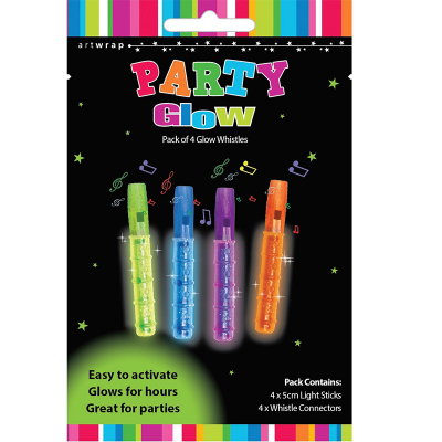 Glow Favours Whistle 4PK