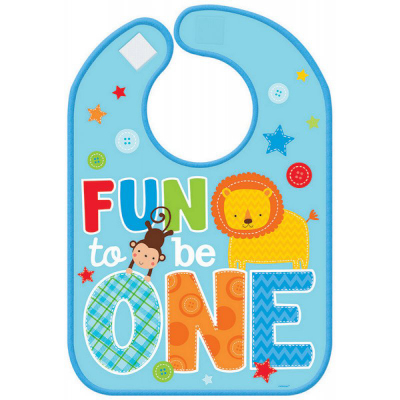 One Wild Boy Vinyl Baby Bib